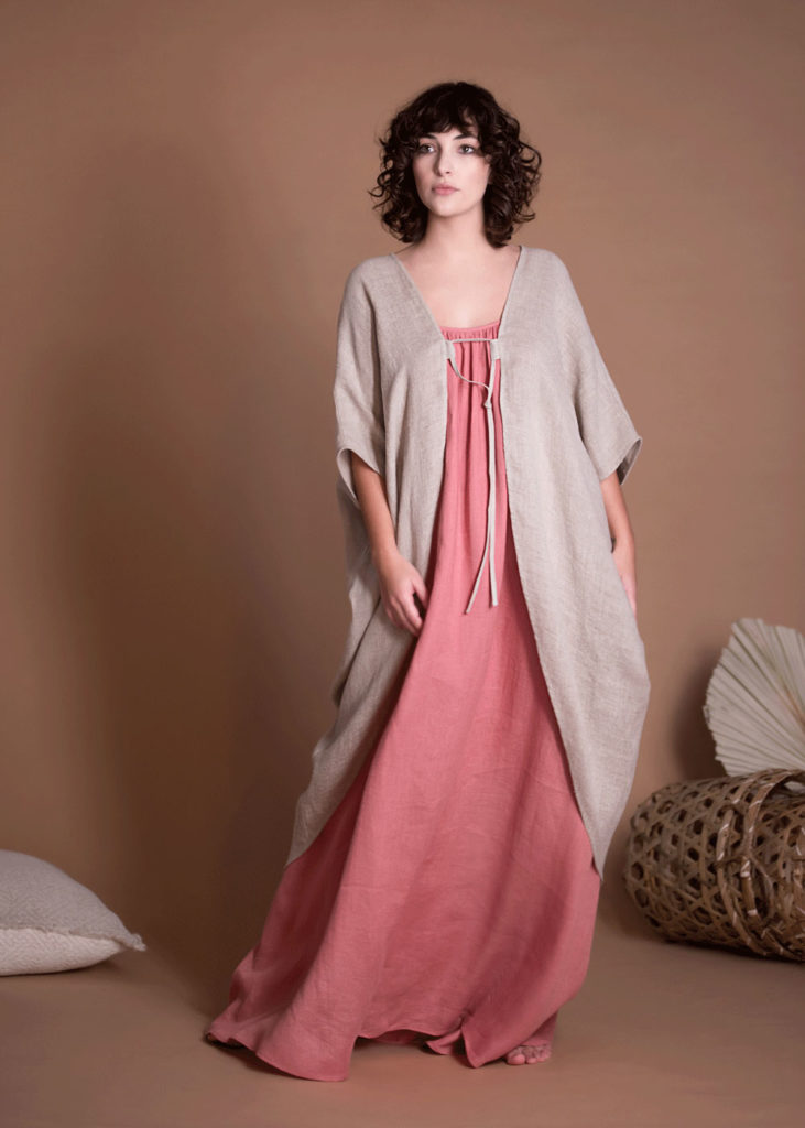 Natural linen Cover Up