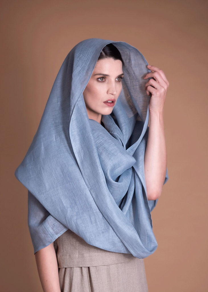 Gauze Linen Loop Tube Scarf