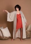 Sleeveless Slim-Cut Flax Mini Dress Without Pockets