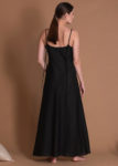 Long Slip Sleeveless Lightweight Flax Dress In Bias Cut