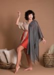 Oversize And Loose Fit Gauze Flax Tunic With Wide Sleeves