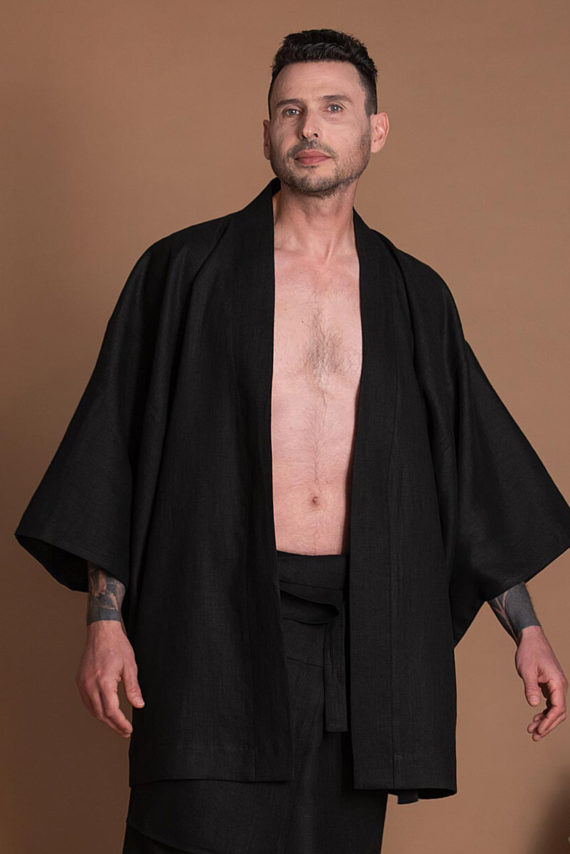 D056M_Open_Front_Short_Flax_Kimono_Jacket