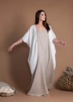 Loose Fitting Linen Shrug With Wide Sleeves