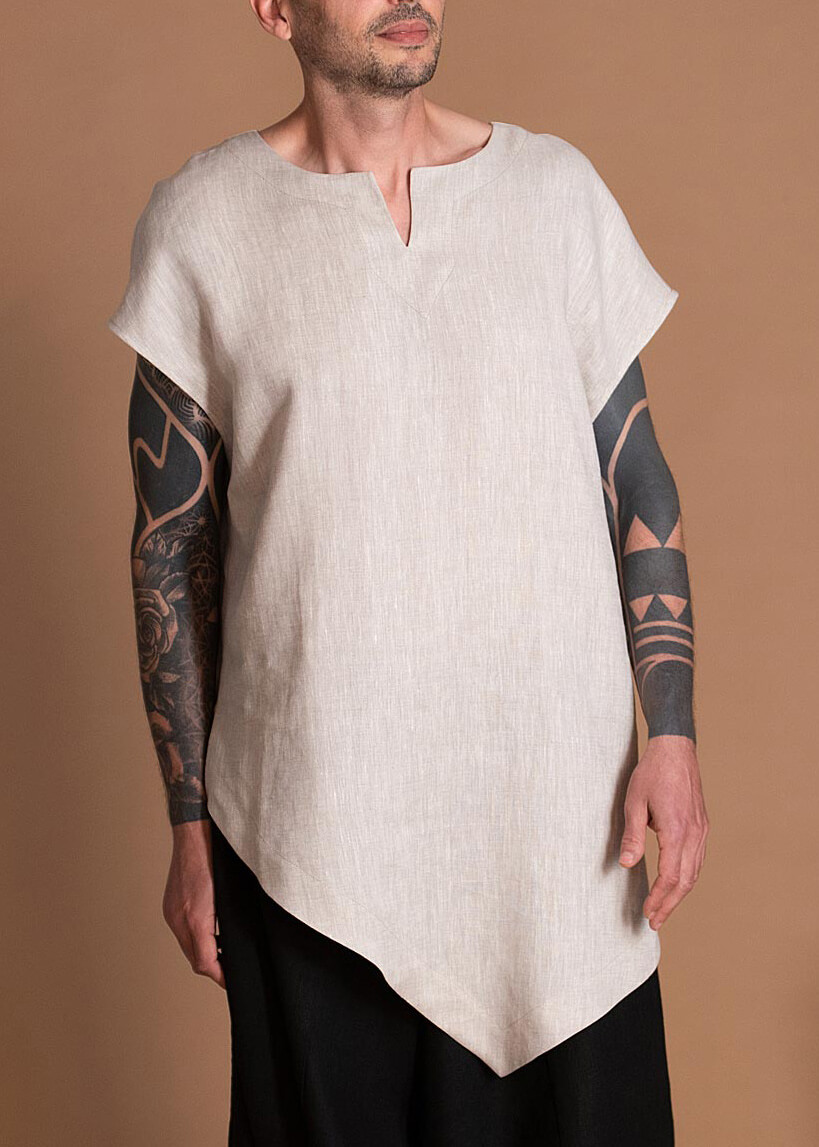 Asymmetrical Linen Top - ALLSEAMS