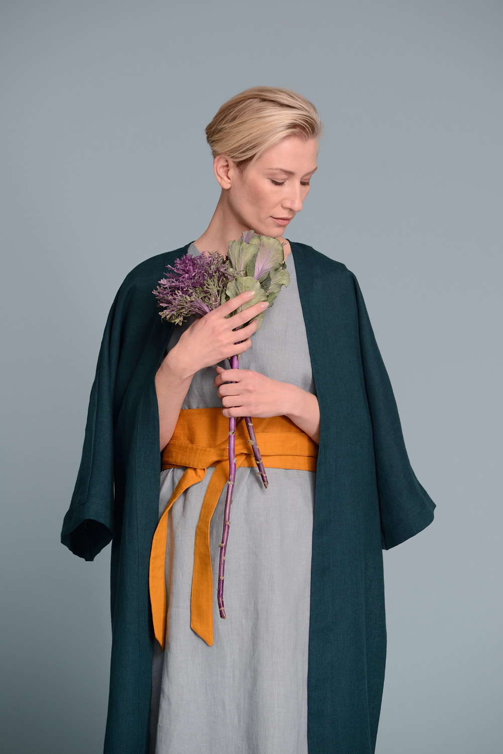 Жакет-кимоно для женщин из льна
