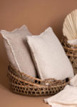 Double-Sided Breathable Linen Pillow Cover With Frayed Edges