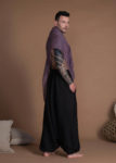 Black Unisex Baggy Linen Aladdin Pants With Deep Pockets