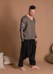 Men's Drop Shoulder Linen Tank Top Without Sleeves