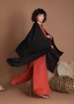 Unisex Black Linen Shawl for Layering and Sun Protection