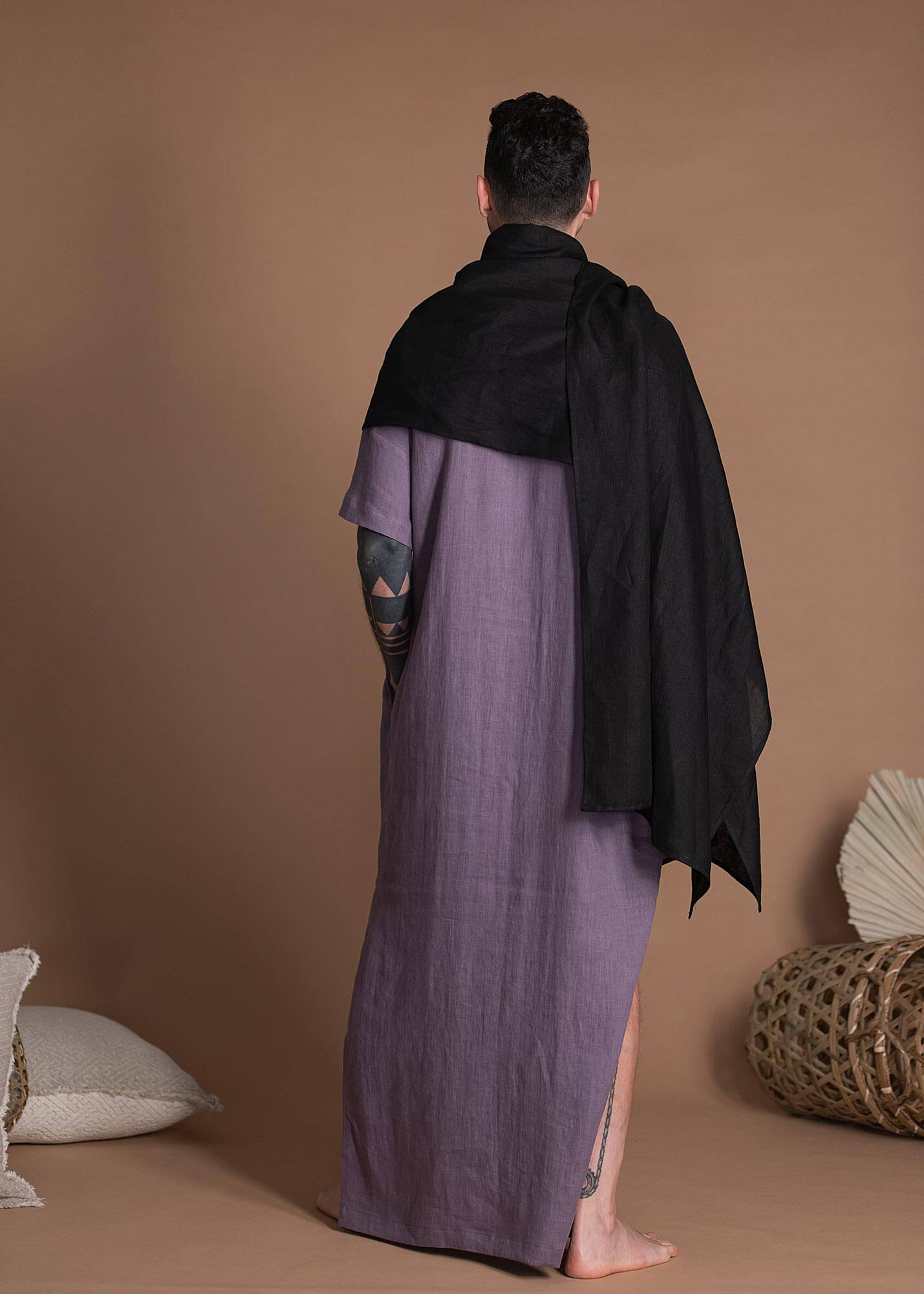 Men's And Women's Long And Wide Linen Shawl Wrap