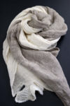 Long Natural Flax And Ivory Scarf