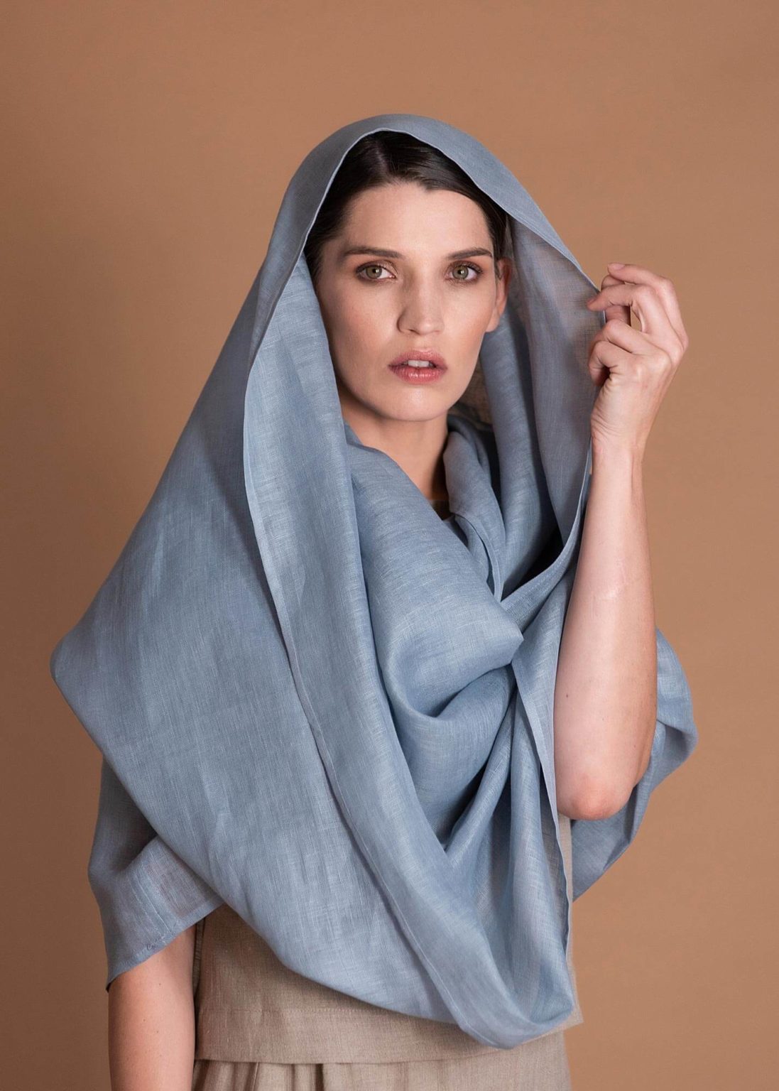 Linen Loop Scarf Summer Linen Accessories Shantima