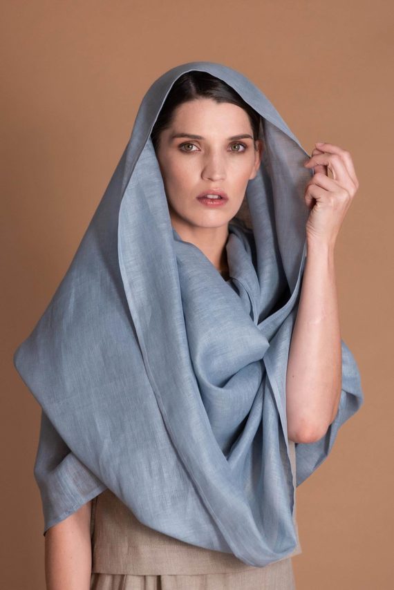 Gauze Unisex Flax Loop Scarf Wrap